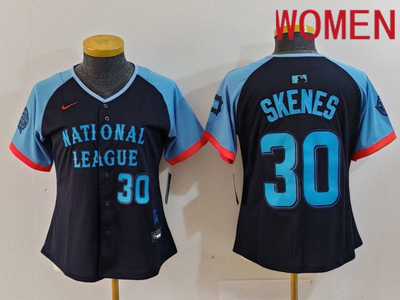 Women Pittsburgh Pirates #30 Skenes Blue All star 2024 Nike MLB Jersey style 4